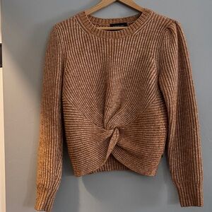 Scotch & Soda Tan Ribbed Twist Sweater
